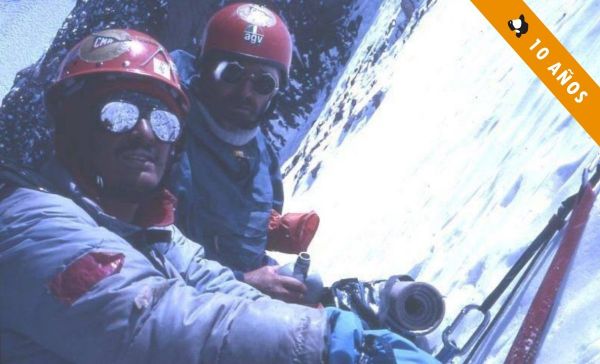 Recuerdo de Manolo durante la escalada a la sur del Aconcagua.