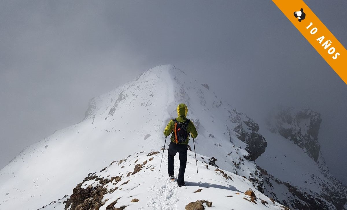 Mauricio descendiendo de los Pechos de Iztaccíhuatl.
